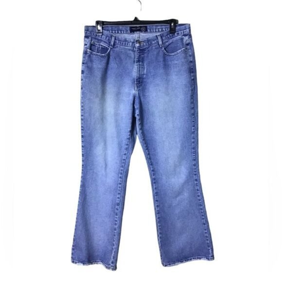 Venezia Blue Flare & Wide Leg Jeans - Picture 1 of 8